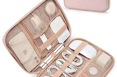 Organize & Protect: Women’s Travel Tech Bag, Pink