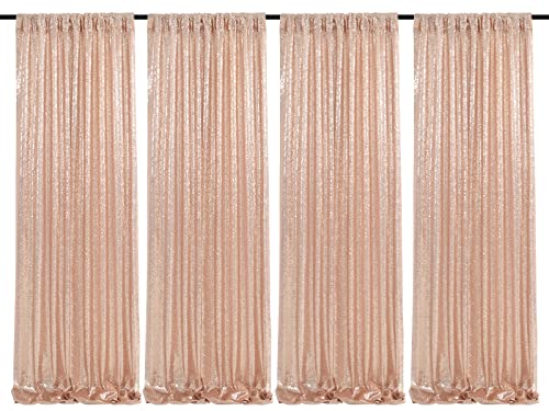 Sparkling Rose Gold Sequin Backdrop: Captivating Event Decor