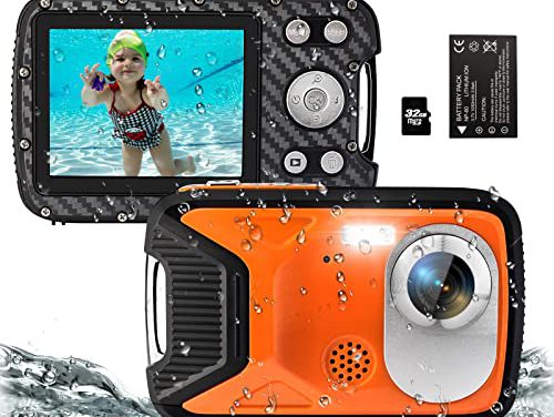 Capture the Adventure: YEEIN 16FT Waterproof Camera – 30MP, 18X Zoom, 32G Card & Rechargeable Battery