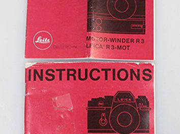 Capture Perfect Moments: Leica R3 Instruction Set with Motor Winder