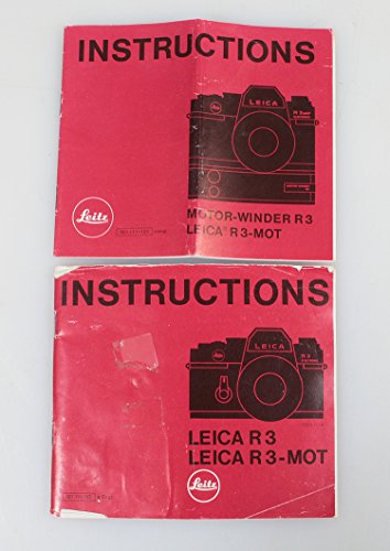 Capture Perfect Moments: Leica R3 Instruction Set with Motor Winder