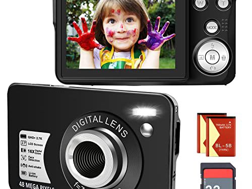Capture Memories: High-Res Teen Camera, Zoom, 32GB SD, 2 Batteries