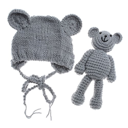 “Capture Precious Moments: ECYC Baby Bear Hat & Dolls for Photography”