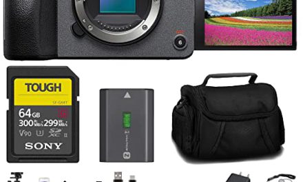 Sony FX30 Cinema Camera Bundle: 64GB Tough Card, Bag, Tripod, Hand Strap, Memory Wallet, Cap Keeper, Cleaning Kit (Renewed)