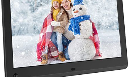 “Enhance Memories: 12″ FHD Digital Frame, 1080P Video/Music/Slideshow, Motion Sensor, Brightness Control, Auto Rotate, Calendar – Black”