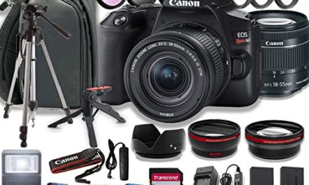Capture Unforgettable Moments: Canon EOS Rebel SL3 DSLR Camera + 18-55mm Lens + Sling Backpack + Memory Cards – 40pc Bundle (Renewed)