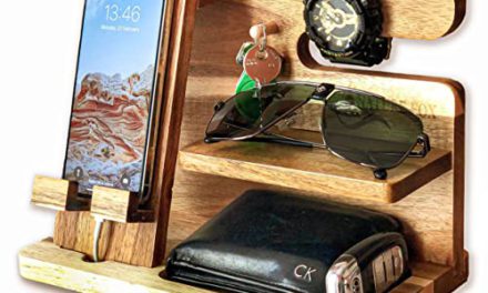Eco-friendly Wood Docking Station: Multi-functional Phone Holder & Organizer