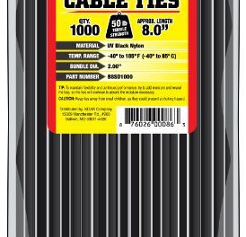 8-Inch Standard Duty Cable Tie: Strong, Durable, and UV Resistant