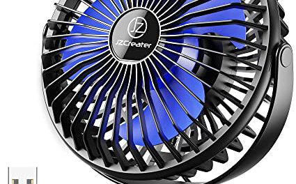 “Powerful JZCreater USB Desk Fan: Portable, Silent, 360° Rotation – Ideal for Home, Office, Car”