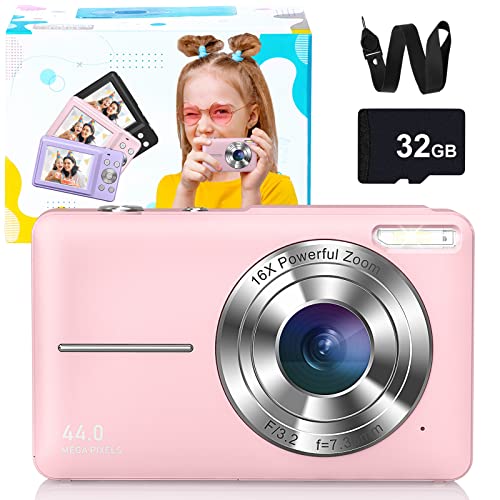 Shake-Free Kids Camera: FHD 1080P, 32GB Card Included