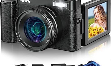 Capture Stunning Moments: 4K Autofocus Camera with 48MP, Anti-Shake, Flip Screen, and Flash