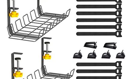 Organize Under Desk Cables with Sturdy Tray