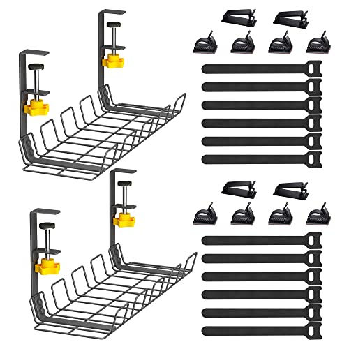 Organize Under Desk Cables with Sturdy Tray