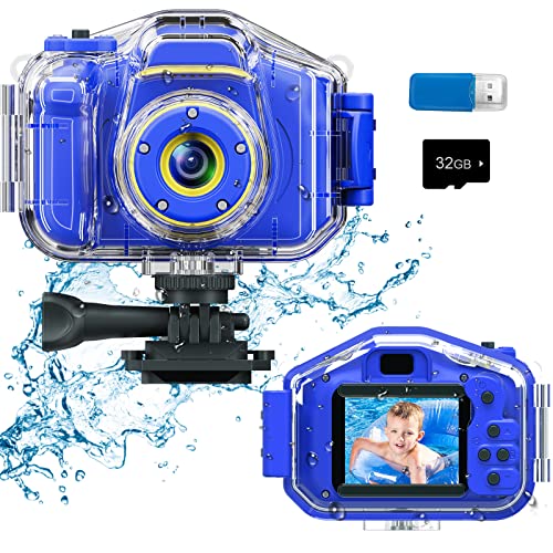 “Capture Underwater Adventures: DEKER Kids Waterproof Camera, Perfect Gift for Boys 3-12, Christmas, Birthday”