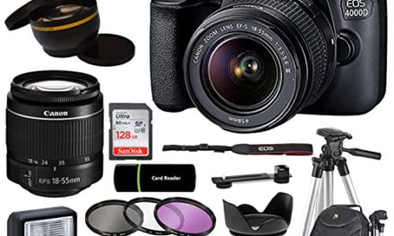 Capture Powerful Moments: Canon EOS 4000D DSLR Camera Bundle