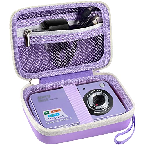 Protect Your Camera with Stylish Case – Compatible with Kaisoon/AbergBest/Sony/Canon – Includes SD Card & Cable – Purple