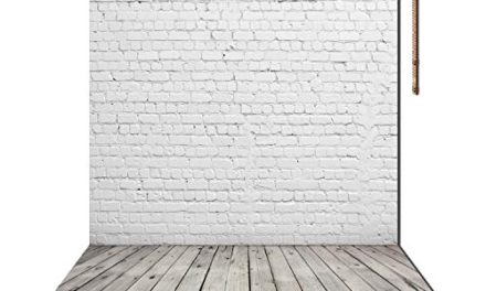 5X7ft White Brick Wall & Gray Wooden Floor – Captivating Photography Backdrop