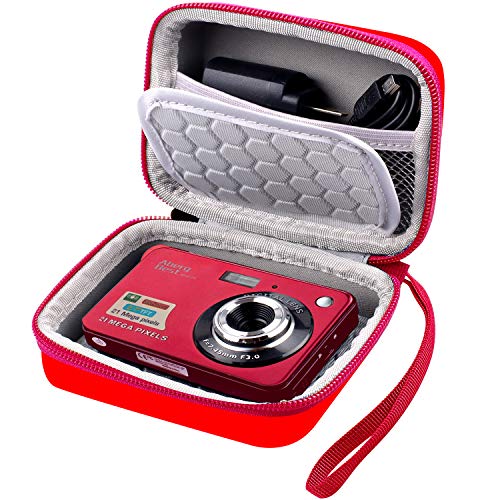 “Ultimate Camera Guardian: Travel-ready Case for AbergBest, Kodak, Canon, Sony Cameras – Vibrant Red”