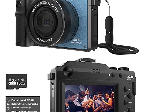 Capture Stunning Moments: 48MP 4K Camera with Dual Cameras, 18X Zoom