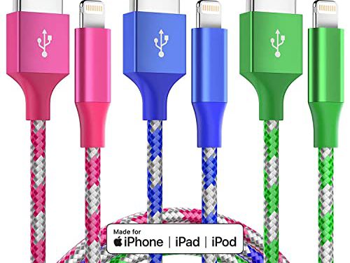 “Supercharge Your iPhone: MFI Certified Lightning Cable for Fast Charging – 3 Pack”