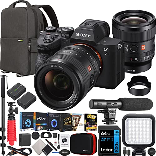 “Capture Life’s Brilliance: Sony a7 IV Camera + 24mm G Master Lens Bundle with Backpack & More”