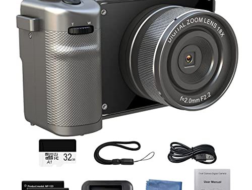 Capture Stunning Moments: 4K Cameras with 18X Zoom, Dual Camera, AutoFocus, Anti-Shake, 48MP Vlogging Camera