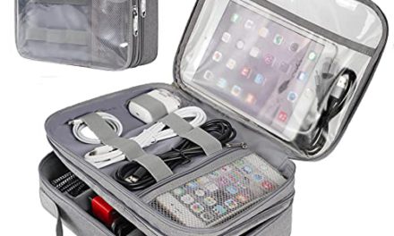 Clear Electronics Organizer: Efficiently Organize Your Cables on the Go!