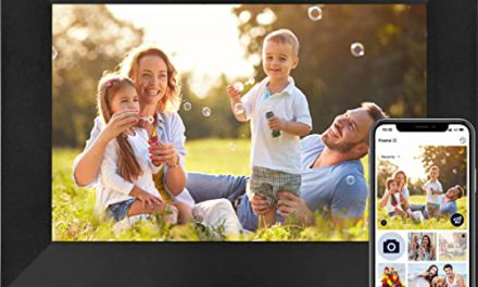 “Share Photos Remotely: 8 Inch WiFi Smart Frame with HD Touch Screen & Cloud Storage”