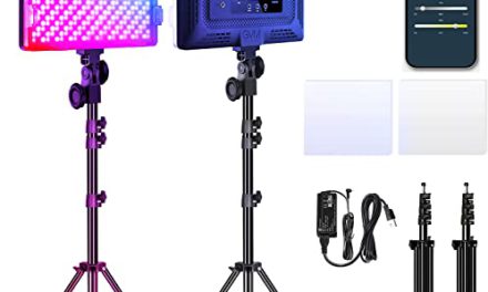 “Capture Vibrant Moments: GVM RGB LED Studio Lights – 2 Packs, 50W, APP Control – Perfect for Videography/Streaming”