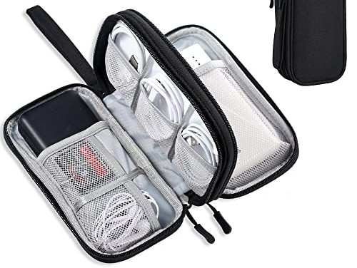 Compact Tech Travel Bag for Cables, Charger, Power Bank & More