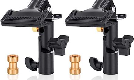 “Boost Studio Lighting: UTEBIT 2x Metal Clamp Holder for Photo Backdrops, Reflectors, and Light Stands”