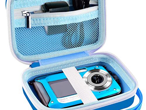 Protective Camera Case for YISENCE, AbergBest, Canon PowerShot, and Sony DSCW800 Cameras – Blue