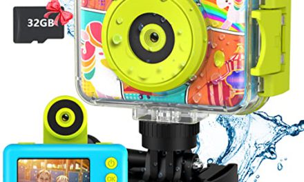 “Capture Joy: Waterproof Kids Camera, Selfie & Action Cam 12MP, 3-12 Year Old, 32GB SD Card – Perfect Birthday Gift!”