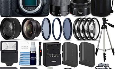 “Capture the Ultimate Travel Moments: Canon EOS 5D Mark IV Camera with EF 50mm F1.8 STM + EF 75-300mm F4-5.6 III Lens Kit”