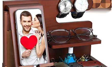 “Surprise Him: Wood Docking Station for Phones, Ideal Gifts for Dad, Husband, Boyfriend, Grandpa”