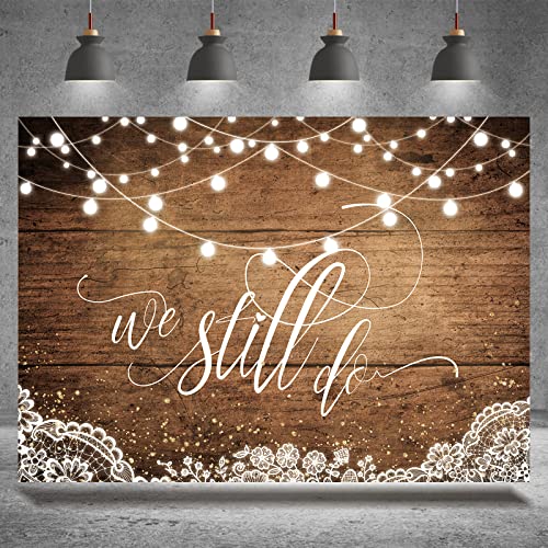 Renewal Celebration: Rustic Floor, Lights, Lace