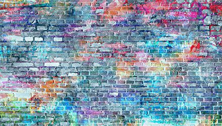 Vibrant Rainbow Brick Wall Backdrop: Perfect for Photoshoots, Parties