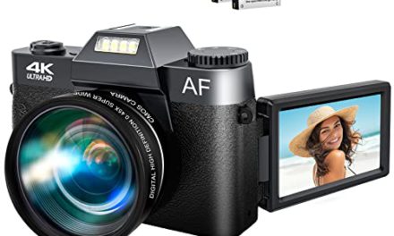 Capture Stunning 4K Vlogs: 48MP Camera with Flip Screen, 16x Zoom & Anti-Shake