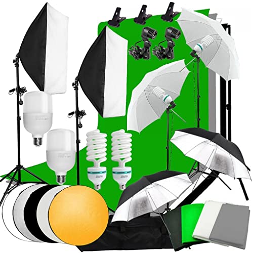 Powerful Lighting Kit with Backdrop for Stunning Photos