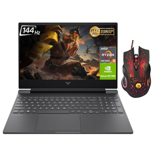 Unleash Power: HP Victus Gaming Laptop 2023, FHD 144Hz, Ryzen 5, RTX 2050, 16GB RAM, 1TB SSD, Windows 11
