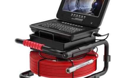 High-resolution Sewer Pipe Inspection Camera with 10″ Screen and Audio Recording