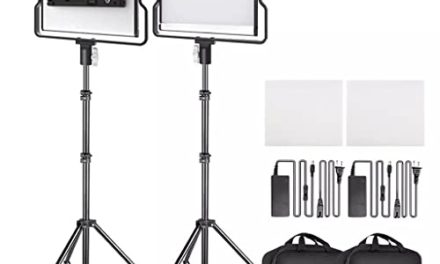 Powerful LED Video Light for Stunning Photography – Dimmable 2-in-1 Kit with Tripod