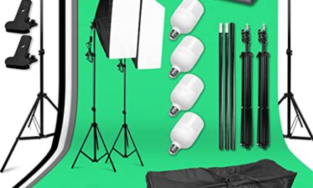Capture Stunning Shots: XDDCDH Photo Studio Kit with Softbox, LED Bulbs, and Backdrop Support