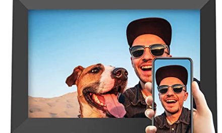 Enhance Memories: QHYXT Touch Screen Picture Frame, Share & Display Photos via Frameo APP, 10.1 inch HD Display