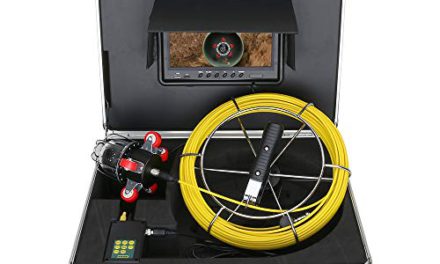 Capture Every Angle: MaGiLL 9″ Pipe Inspection Camera with 360° Rotating Camera & 30M DVR Video