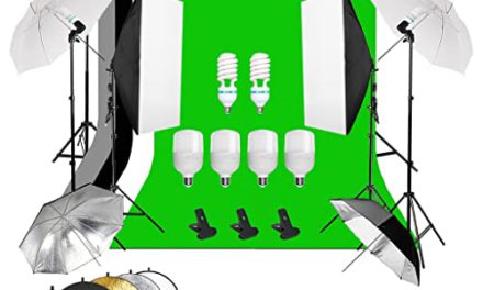 Ultimate Studio Lighting Kit: Enhance Your Photos with CHUNYU Softbox Umbrella, Background Stand & 4 Backdrops
