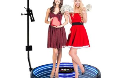 360° Photo Booth: Remote-Controlled, Tempered Glass, Captivating Ring Light