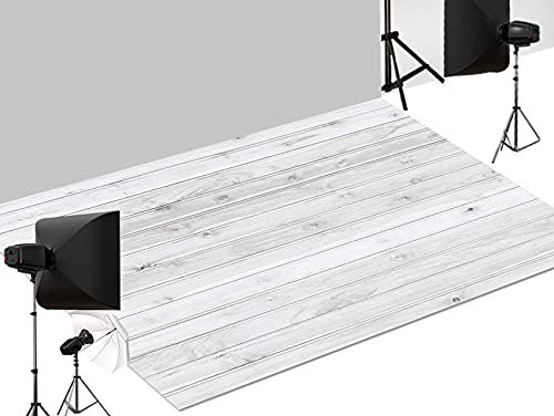 Stunning Kate Grey White Wood Photo Mat: Perfect Studio Props