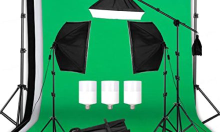 Powerful Lighting Kit with Backdrops for Photo Studio