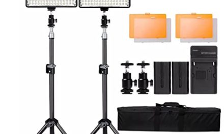 Capture Perfect Moments: WCFDM LED Video Light Set with Tripod and Filters